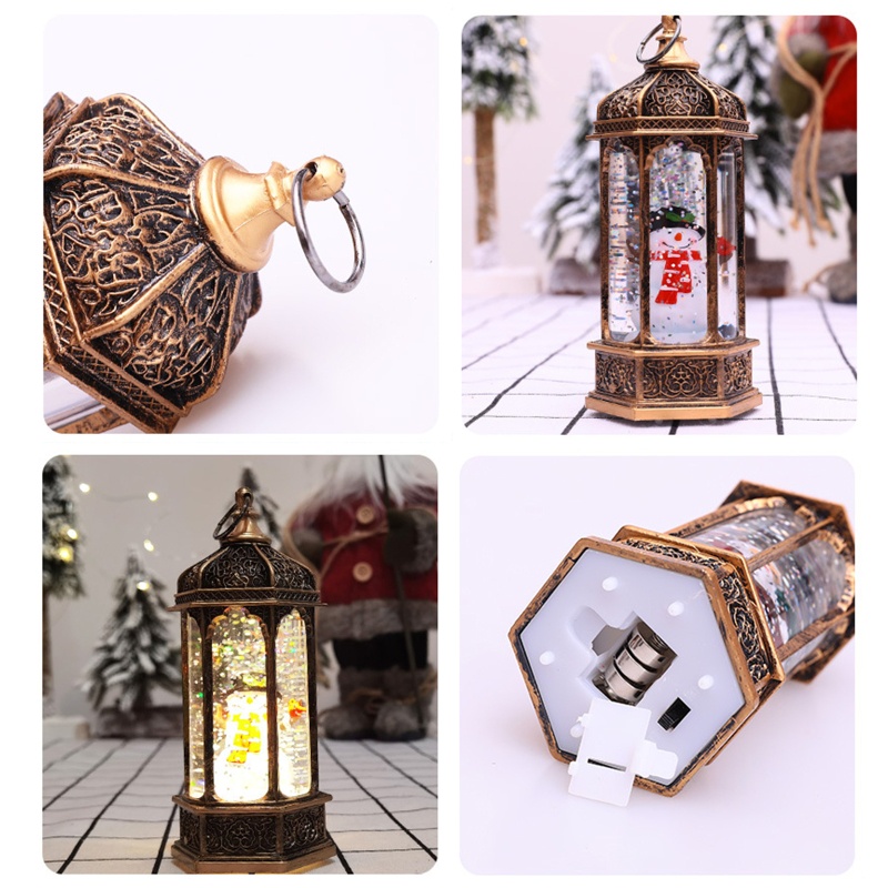 Lồng Đèn Nhựa Họa Tiết Giáng Sinh Treo Trang Trí Nhà Cửa