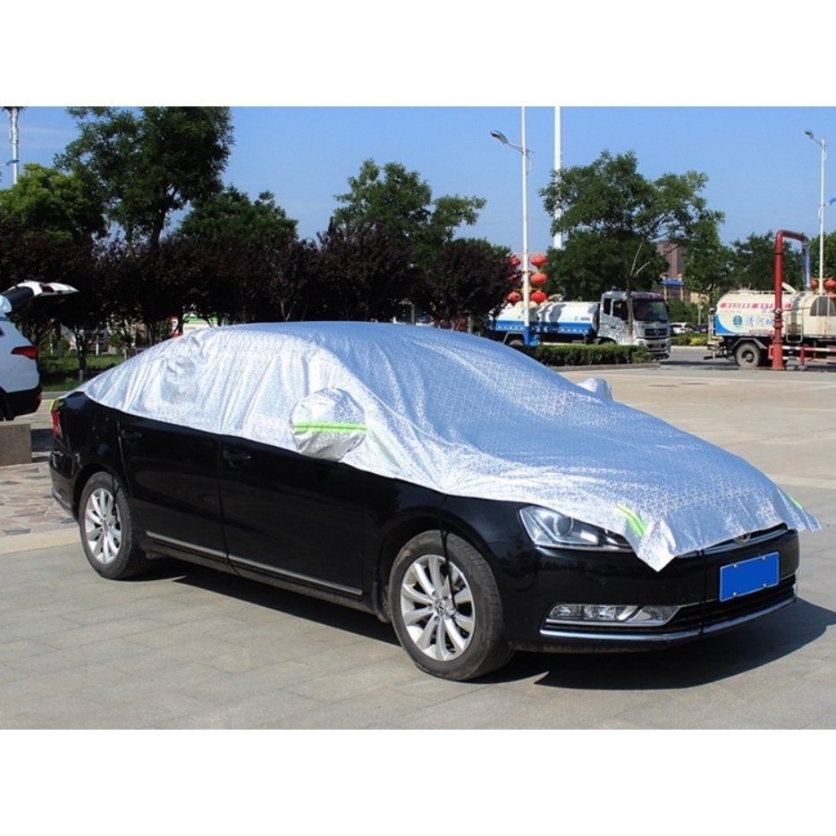 Bạt trùm nửa xe ô tô tráng bạc cách nhiệt cao cấp trùm kín capo, có phản quang- bạt phủ nửa xe ô tô, xe hơi | BigBuy360 - bigbuy360.vn
