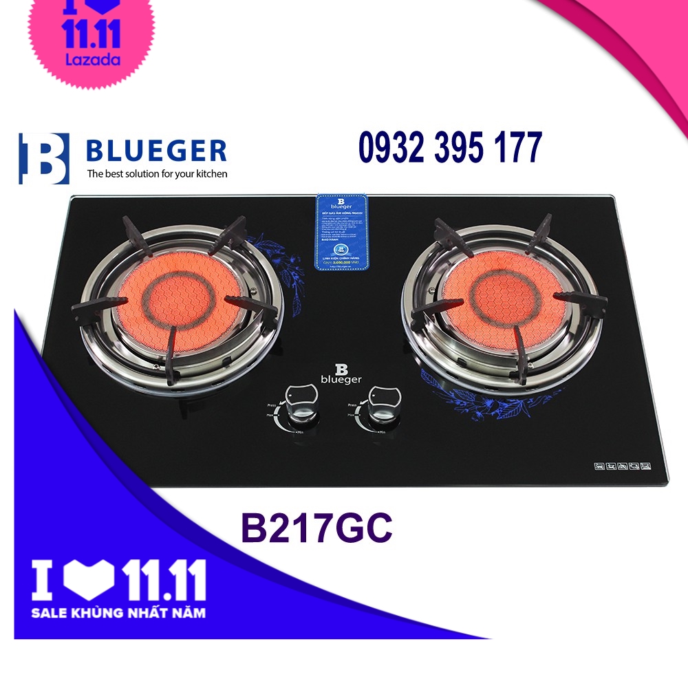 Bếp gas âm hồng ngoại Blueger B217GC