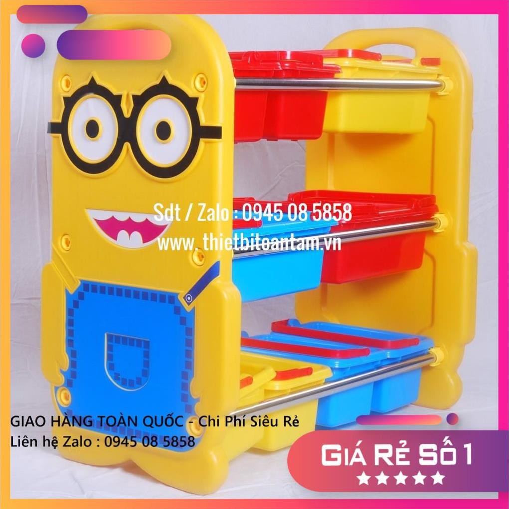 giá rẻ nhất - Giá để đồ chơi 3 tầng hình Minion giá tốt
