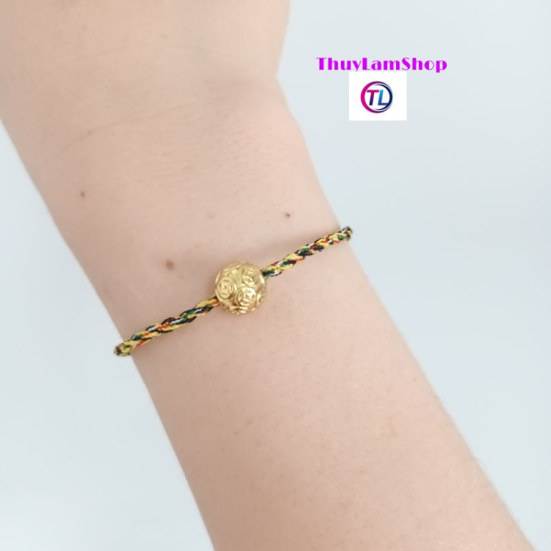 Vòng dây ngũ sắc mix bi biểu tượng kim tiền may mắn bình an