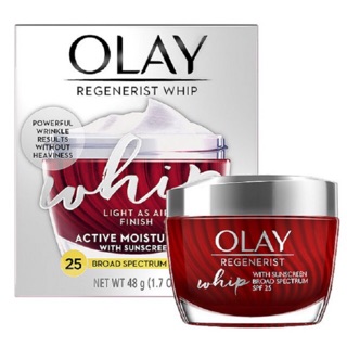 Kem dưỡng chống lão hóa Olay Regenerist Whip SPF25 hộp 48g của Mỹ - Dưỡng ẩm, chống lão hóa, chống nắng