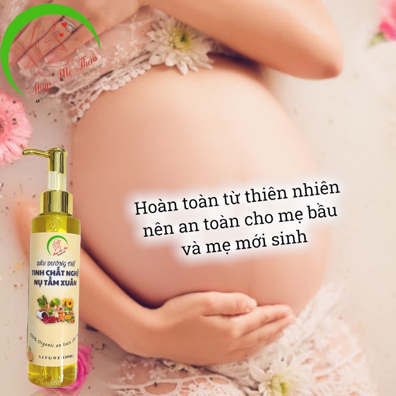 DẦU DƯỠNG THỂ (BODY OIL) TINH CHẤT NGHỆ - NỤ TẦM XUÂN Shop Mẹ Thảo