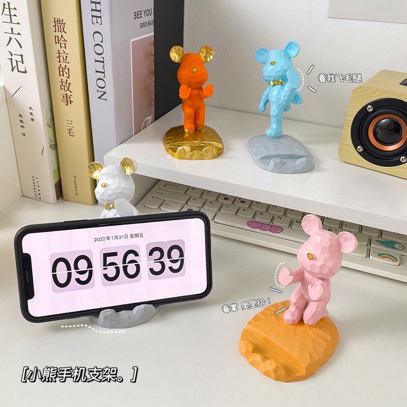 đế giá đỡ điện thoại, ipad bearbrick dễ thương, quà tặng xinh đẹp