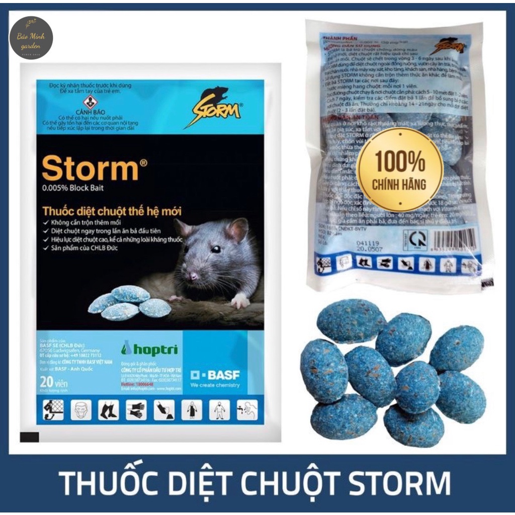 Thuốc Diệt Chuột STORM Đức Gói 20 viên