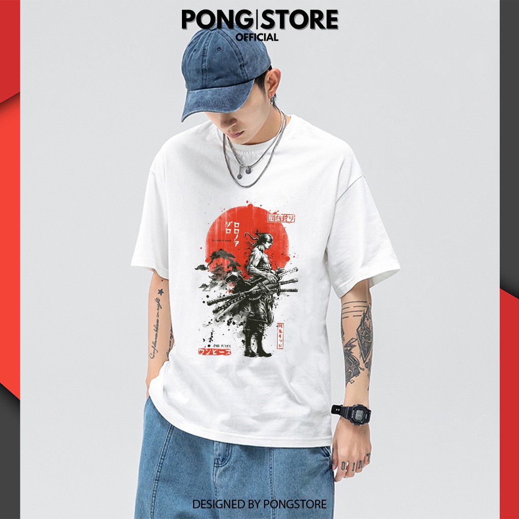 Áo thun unisex in OLD ZORO ONE PIECE, áo thun nam nữ tay lỡ form rộng chất thun thoáng mát mềm mại