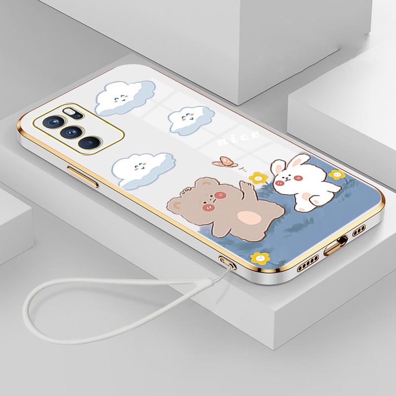 Ốp Điện Thoại Silicon Mềm Mạ Điện Chống Sốc Cho oppo reno 6 4g oppo a16 oppo reno 6z 5g oppo reno6 z 5g