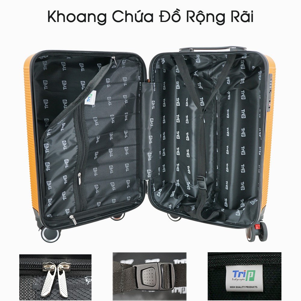 Vali kéo TRIP P808 Size 22inch đựng từ 15-20kg hành lý bảo hành 5 năm