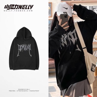 Áo hoodie da cá 005002 nelly heybig dáng unisex form rộng 69 w 230104