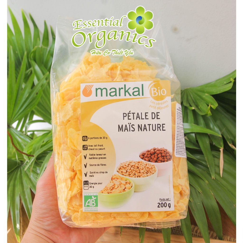 [Ngũ cốc ăn sáng cho Mẹ và Bé] Ngũ cốc hữu cơ bắp (ngô) cán dẹp Markal 200g