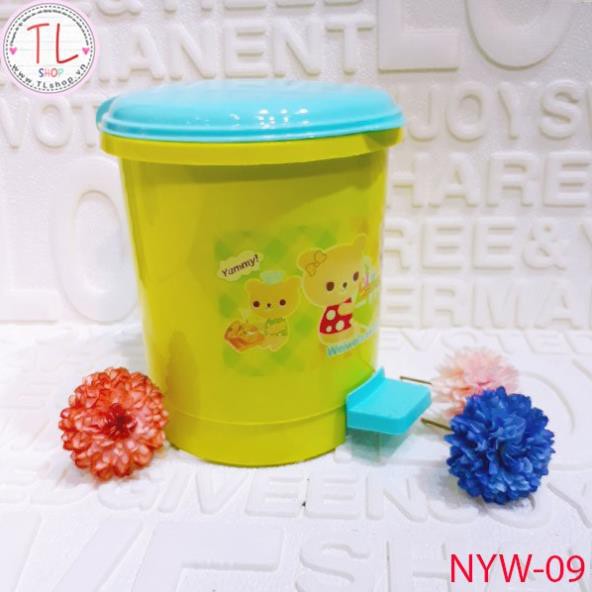 Thùng rác có nắp Mini hình gấu