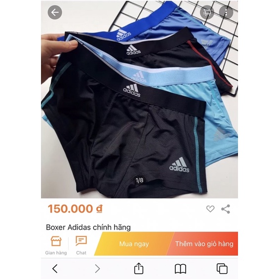 Quần Sịp Boxer Nam Das, Reebok Sét 5 Quần Thông Hơi Climaxkool Xuất Dư. Cạp Siêu Bền Vài Năm K Dão Thoáng Khí, Khử Mùi