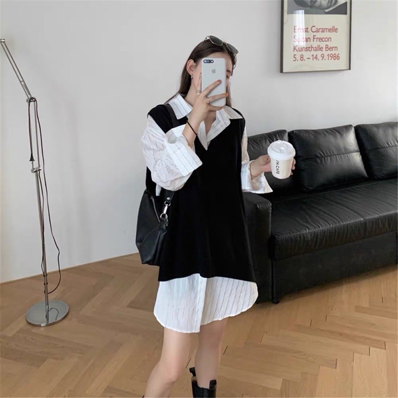 [ Sẵn ] Set Gile Kèm Áo SơMi 2020