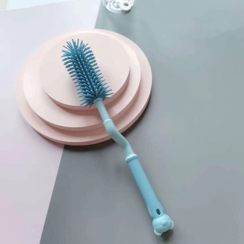 Bộ cọ rửa bình sữa 2 chị tiết, chất liệu silicon siêu bền, ăn toàn tuyệt đối với bé, thiết kế phù hợp mọi loại bình