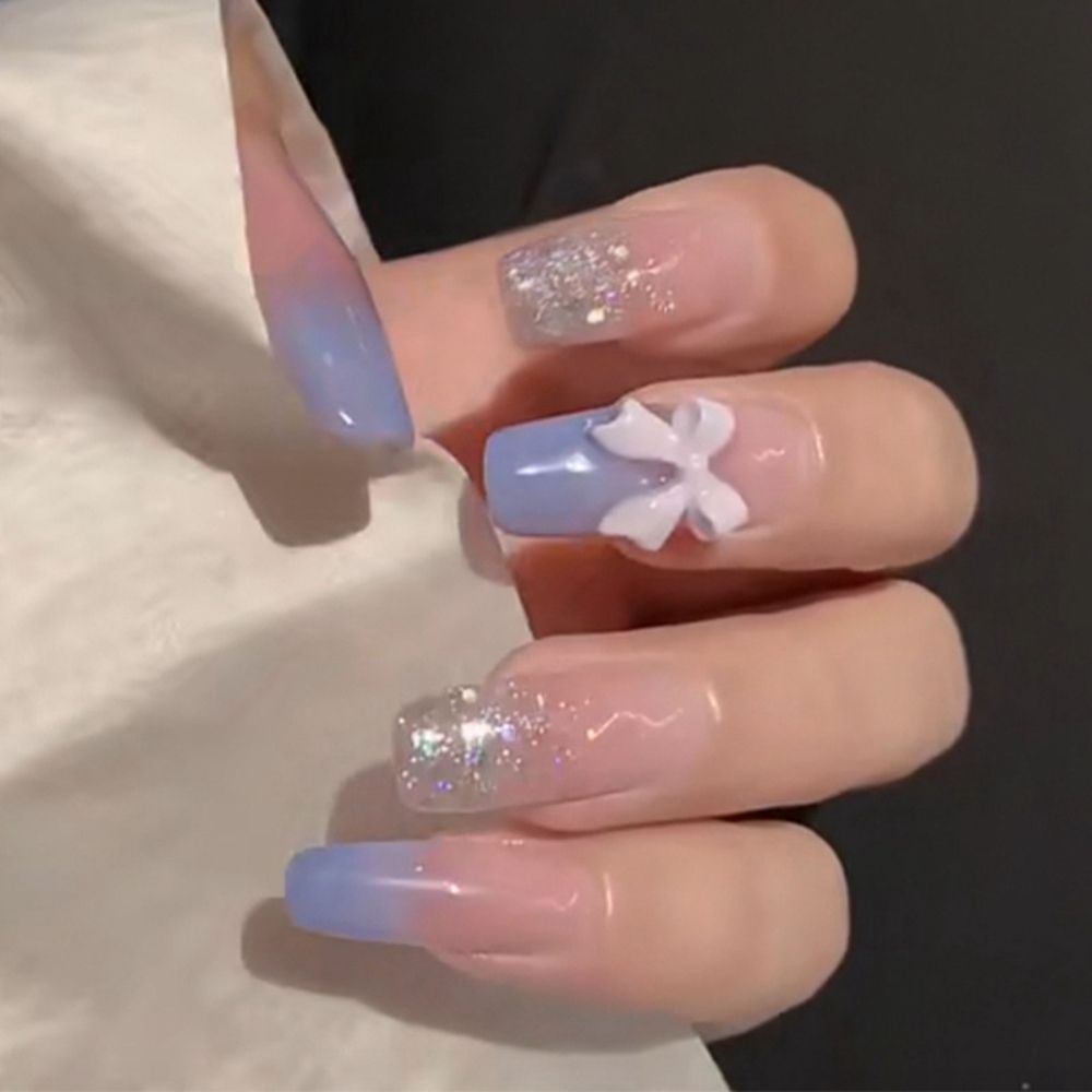 [Hàng mới về] Hộp 24 móng tay giả dài có thể tháo rời