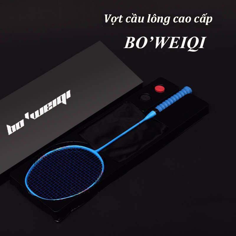 Vợt Cầu Lông Cao Cấp - Vợt Cầu Lông SIÊU BỀN Boweiqi khung carbon cao cấp Siêu Nhẹ KÈM PHỤ KIỆN