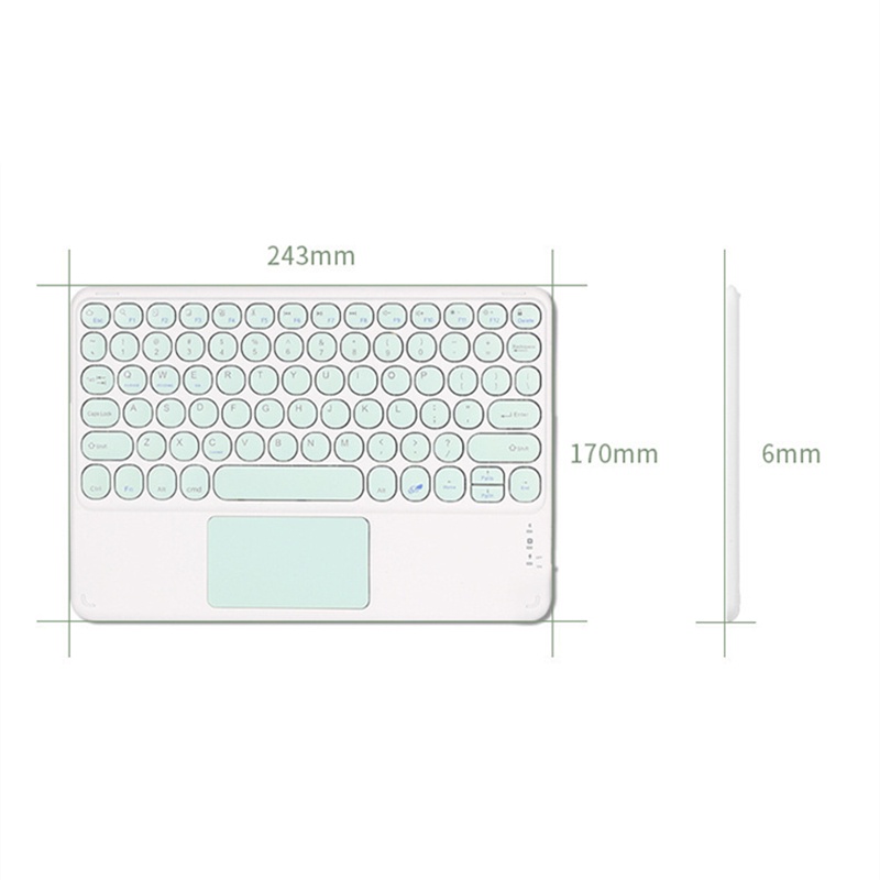 Bàn Phím Bluetooth Không Dây 10 Inch Có Bàn Phím Cảm Ứng Cho Xiaomi Huawei Android Windows Ipad Laptop Notebook