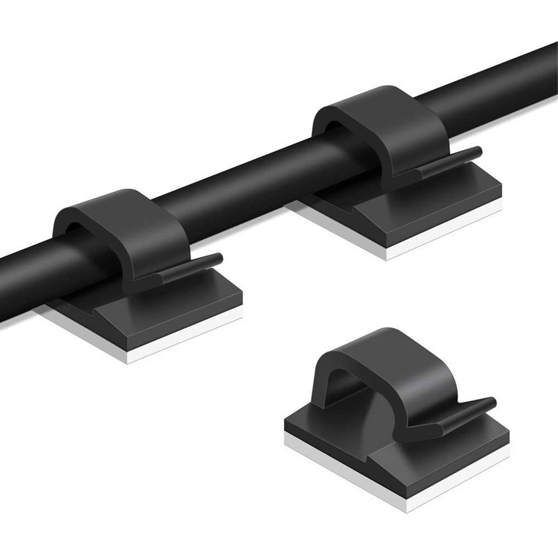 Set 10 kẹp giữ dây cáp hình vuông tự dính tiện dụng cho văn phòng / xe hơi / nhà ở