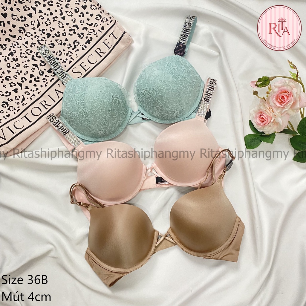 Áo lót Victoria secret size 32A, 32AA, 32B, 34A, 34AA, 34B, 36A, 36B mút 4cm