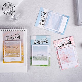 Bộ giấy ghi chú/giấy note GO ON A TRIP