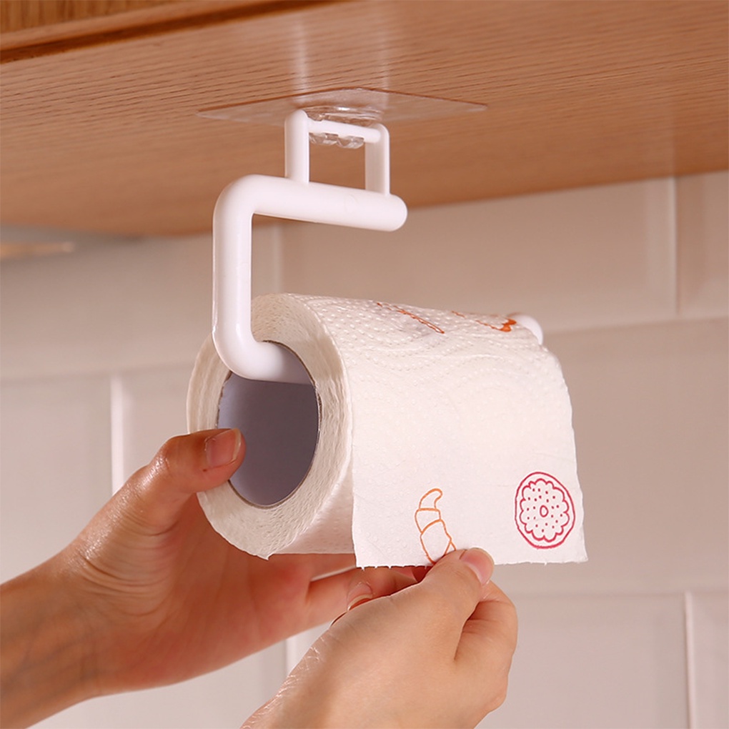 Giá Đỡ Cuộn Giấy Vệ Sinh Gắn Tường Bằng Nhựa Tiện Dụng Cho Phòng Tắm / Nhà Bếp