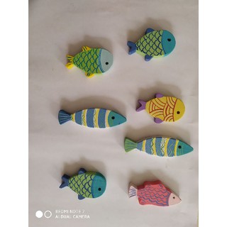 Cá gỗ handmade xinh tô màu