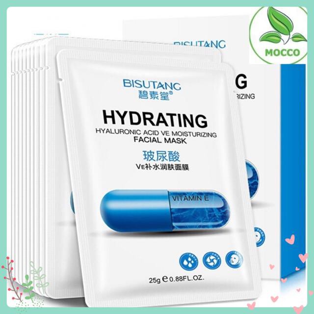 Mặt nạ viên thuốc vitamin E cấp ẩm mềm mịn dưỡng trắng làm mờ vết thâm nám da hàng cao cấp nội địa trung bisutang