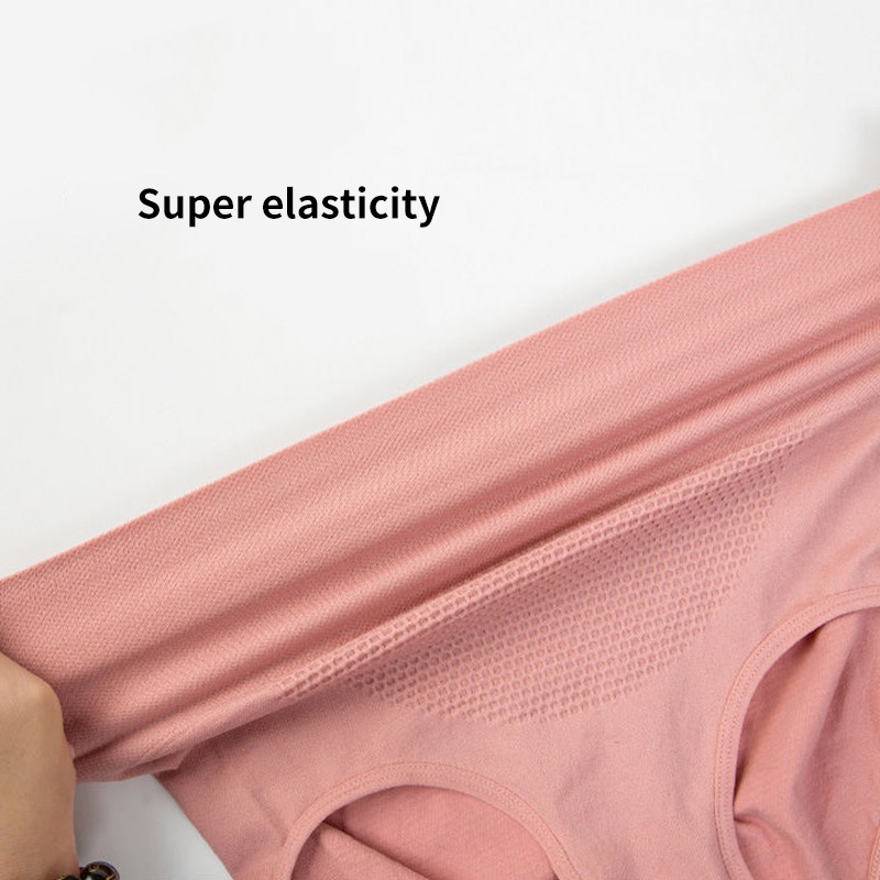 AOFEIQIKE Quần lót nữ lưng cao định hình vóc dáng họa tiết tổ ong 3D giữ ấm