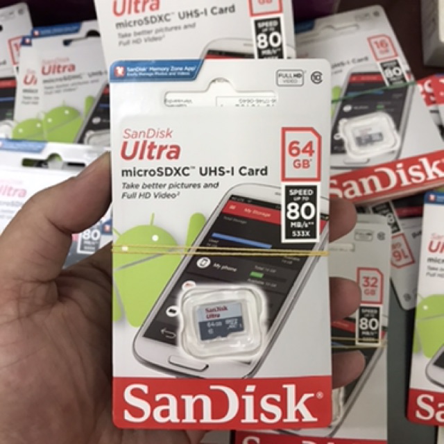 THẺ NHỚ 64GB SANDISK CHÍNH HÃNG