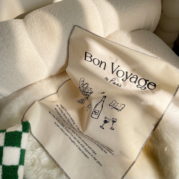 KHĂN TRẢI BÀN - TRANH TREO TƯỜNG IN CHỮ BON VOYAGE
