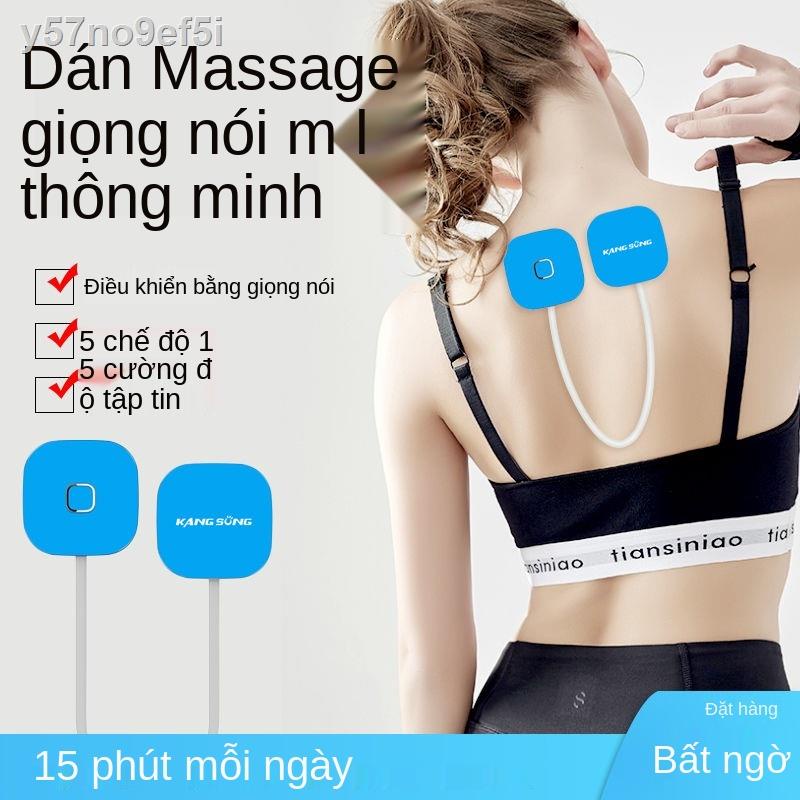 ¤▨Máy mát xa thông minh AI Voice Mini Massager Patch Điện rung Xung kinh tuyến Cột sống cổ tử cung Nhỏ cầm tay