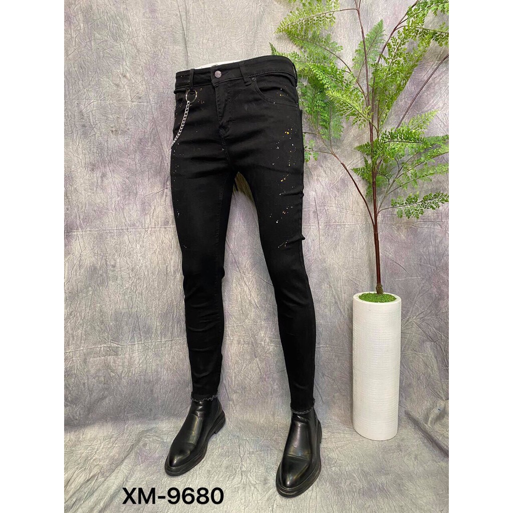 [Mã FATREND5 giảm đến 30k đơn 99k] Quần jean nam đen rách cao cấp DSQ chất bò vải dày đẹp co giãn AHFASHION | BigBuy360 - bigbuy360.vn