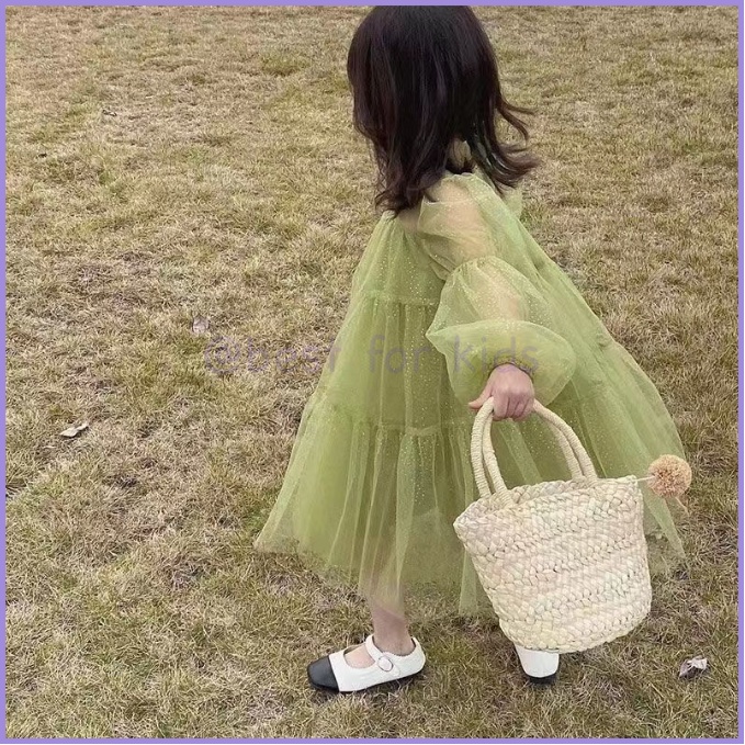 Đầm Công Chúa Dáng Chữ A Phong Cách Hàn Quốc Thời Trang Xuân Hè 2022 Cho Bé Gái