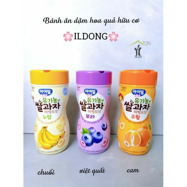 [ILDONG] Bánh ăn dặm hoa quả hữu cơ cho bé từ 8 tháng tuổi