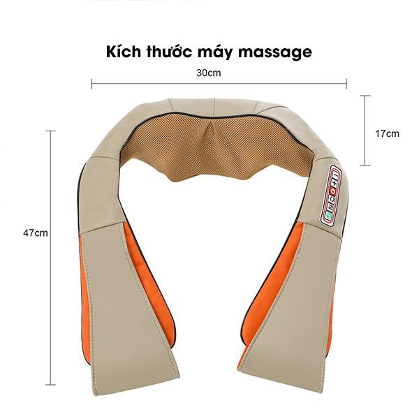 Máy Massage Lưng Cổ Vai Gáy 6D Hồng Ngoại HM-V85, Đai Mát Xa Cổ Vai Gáy Dùng Trên Ô Tô