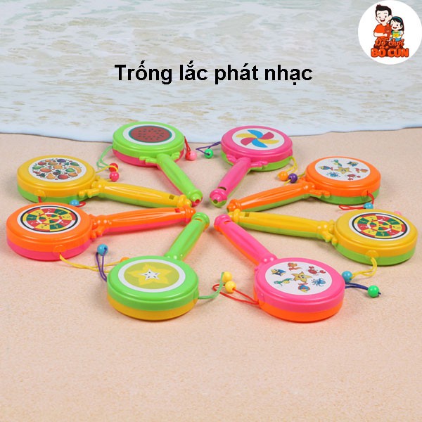 Trống lắc phát nhạc hình dáng ngộ nghĩnh cho bé