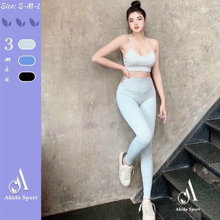 Bộ Đồ Tập Yoga   BT2281 Set Tập GYM  Nhún Mông 2 Dây Chất Dệt Kim Nhung Họa Tiết Ngựa Vằn Độc Lạ.