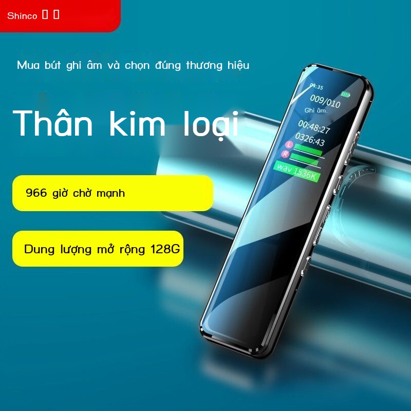 Bút ghi âm chuyên nghiệp giảm tiếng ồn độ nét cao Máy ghi âm di động công suất lớn