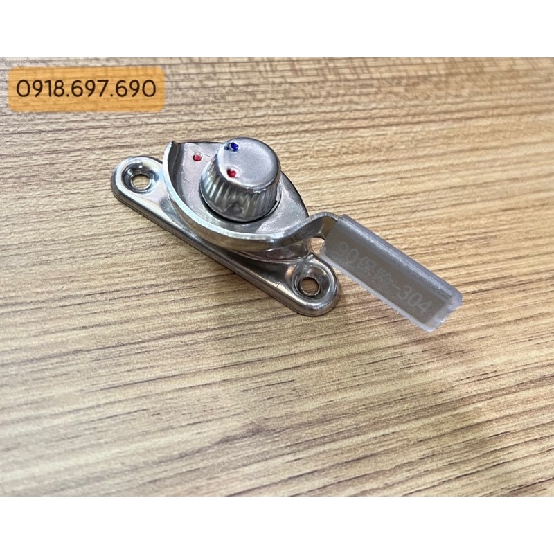 Khoá sò vặn xanh đỏ Inox cửa sổ lùa nhôm