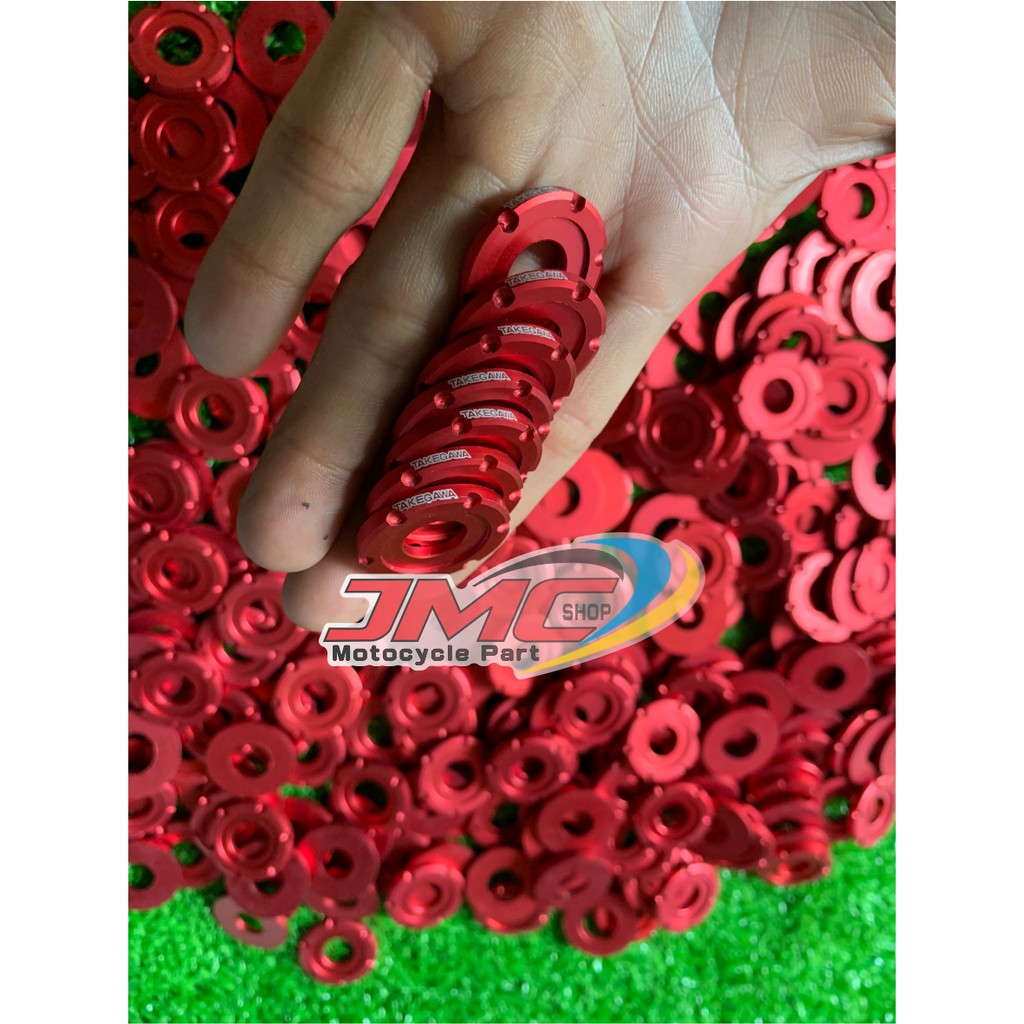 Lông đền nhôm cnc lổ 6li-8li-10li  màu ĐỎ
