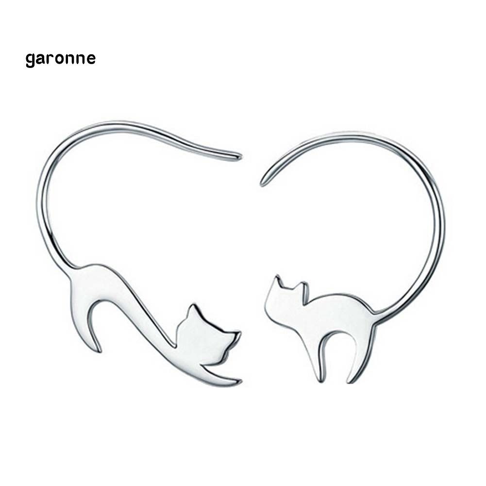 GA_Cute Napping Little Cat Drop Earrings Jewelry Ear Hook Women's Birthday Gift