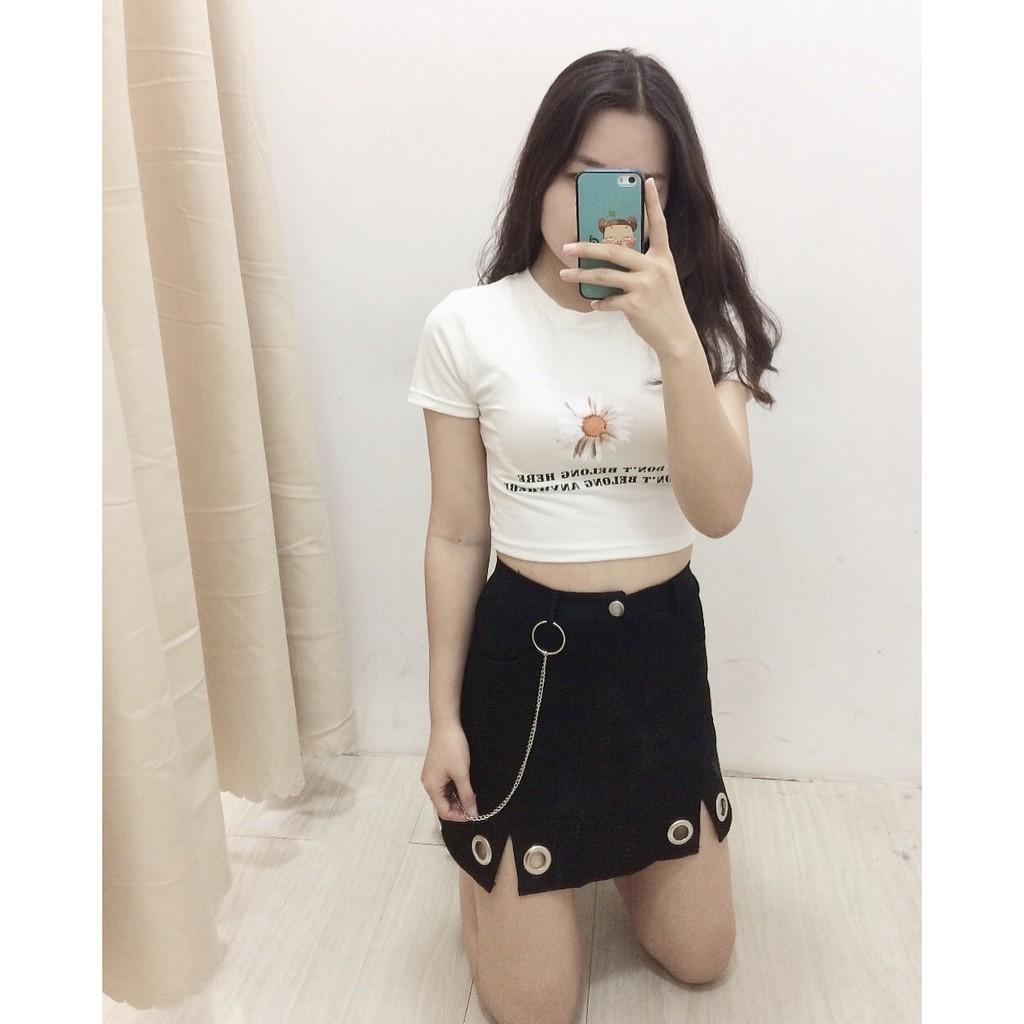 ÁO CROPTOP HOA CÚC UNISEX | WebRaoVat - webraovat.net.vn