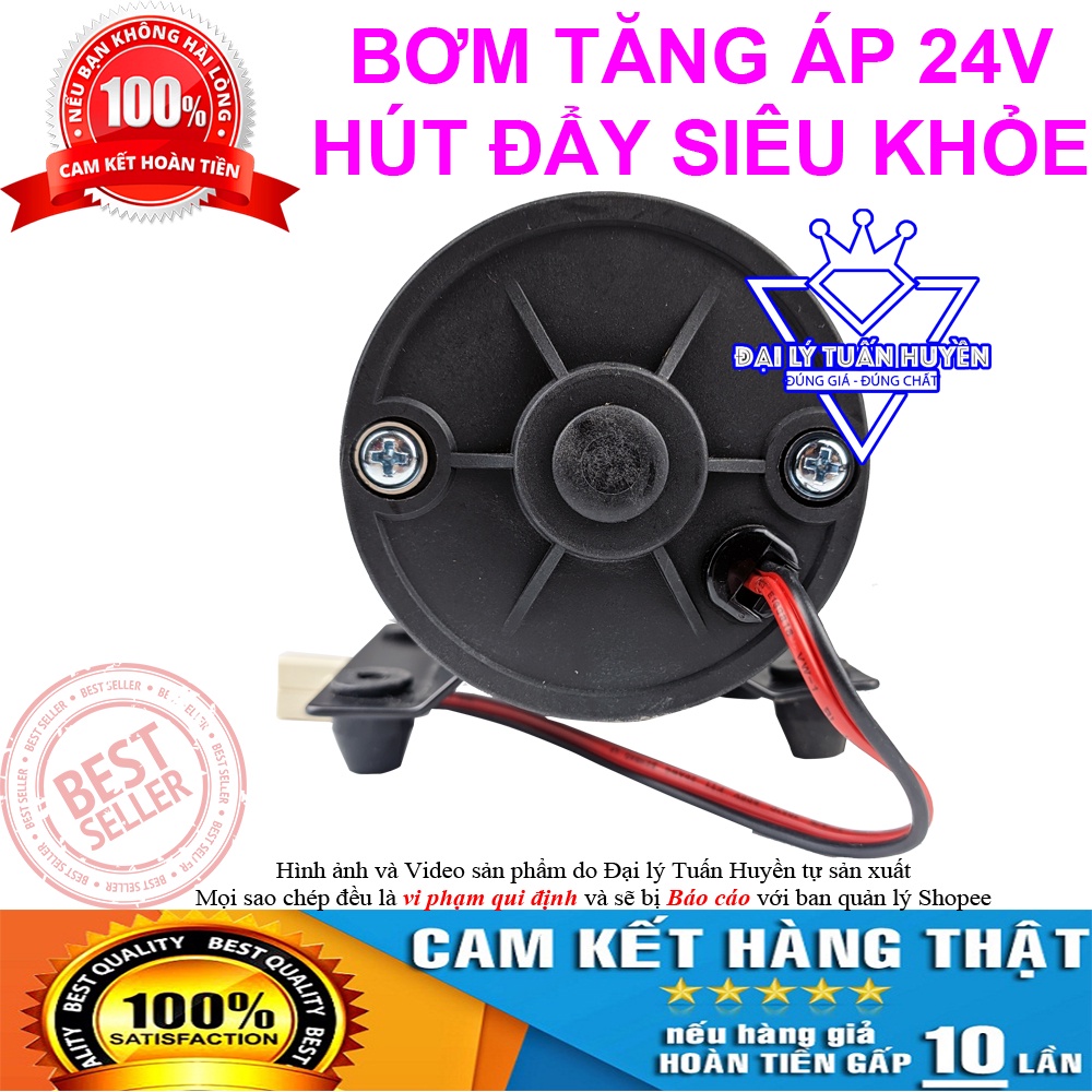 Bơm tăng áp 24v Amoa – Hút đẩy siêu khỏe - dùng cho máy lọc nước RO và dàn phun sương