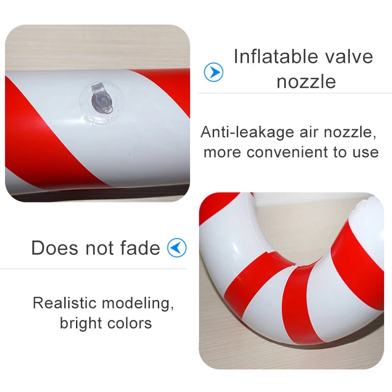 Bong bóng PVC hình kẹo lollipop 90cm dùng trang trí cây thông Giáng Sinh