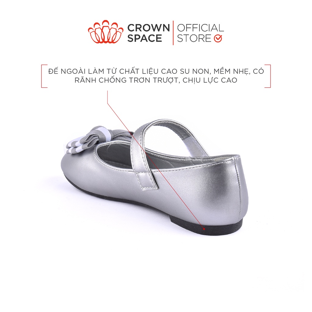 Giày Búp Bê Bé Gái Đi Học Đi Chơi Crown Space UK Ballerina Trẻ Em Cao Cấp CRUK3118 Nhẹ Êm Thoáng Size 27-31/4-14 Tuổi