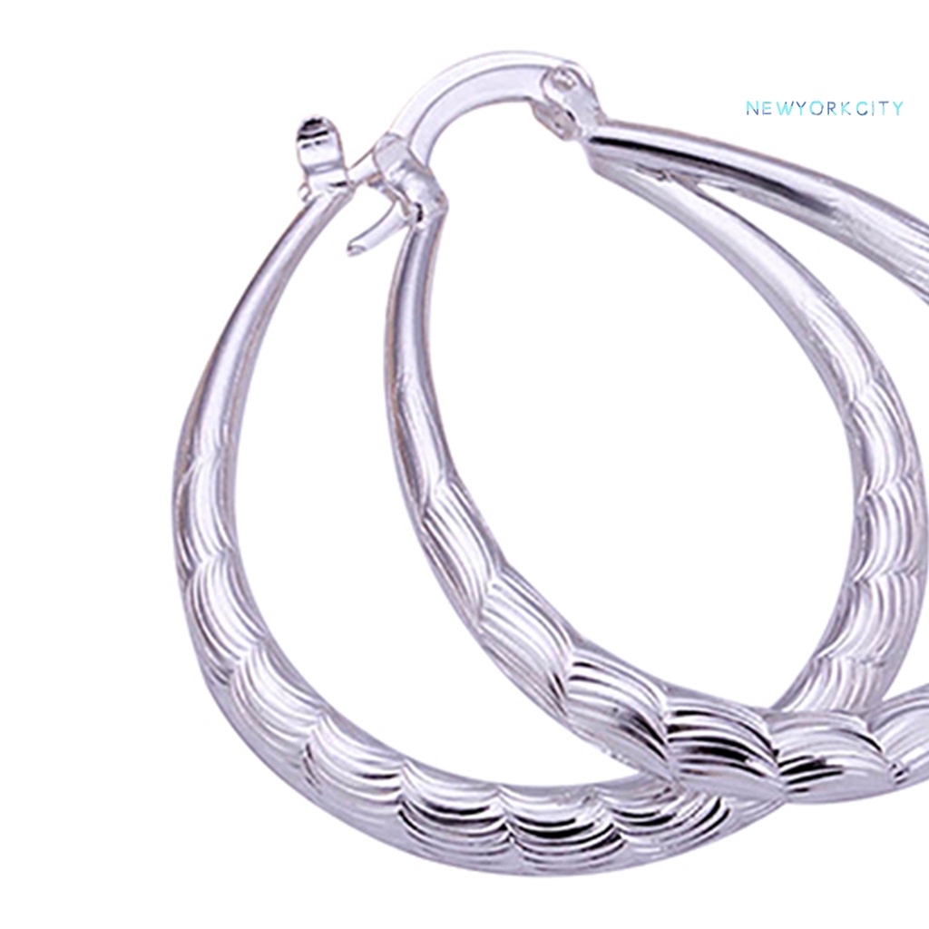 Khuyên Tai Mạ Bạc Dáng Chữ U Thời Trang
