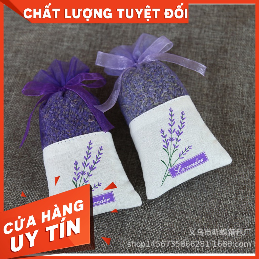 Túi thơm nụ hoa khô Lavender cao cấp, dùng treo xe ô tô, tủ quần áo, góc làm việc, hương thơm dịu nhẹ