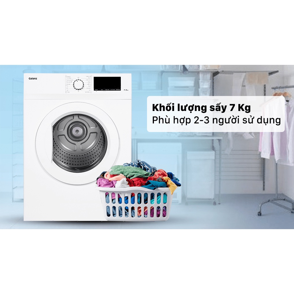 Máy sấy thông hơi Galanz 7 Kg DV-70T5C(W) - Điện Máy Duy HCM