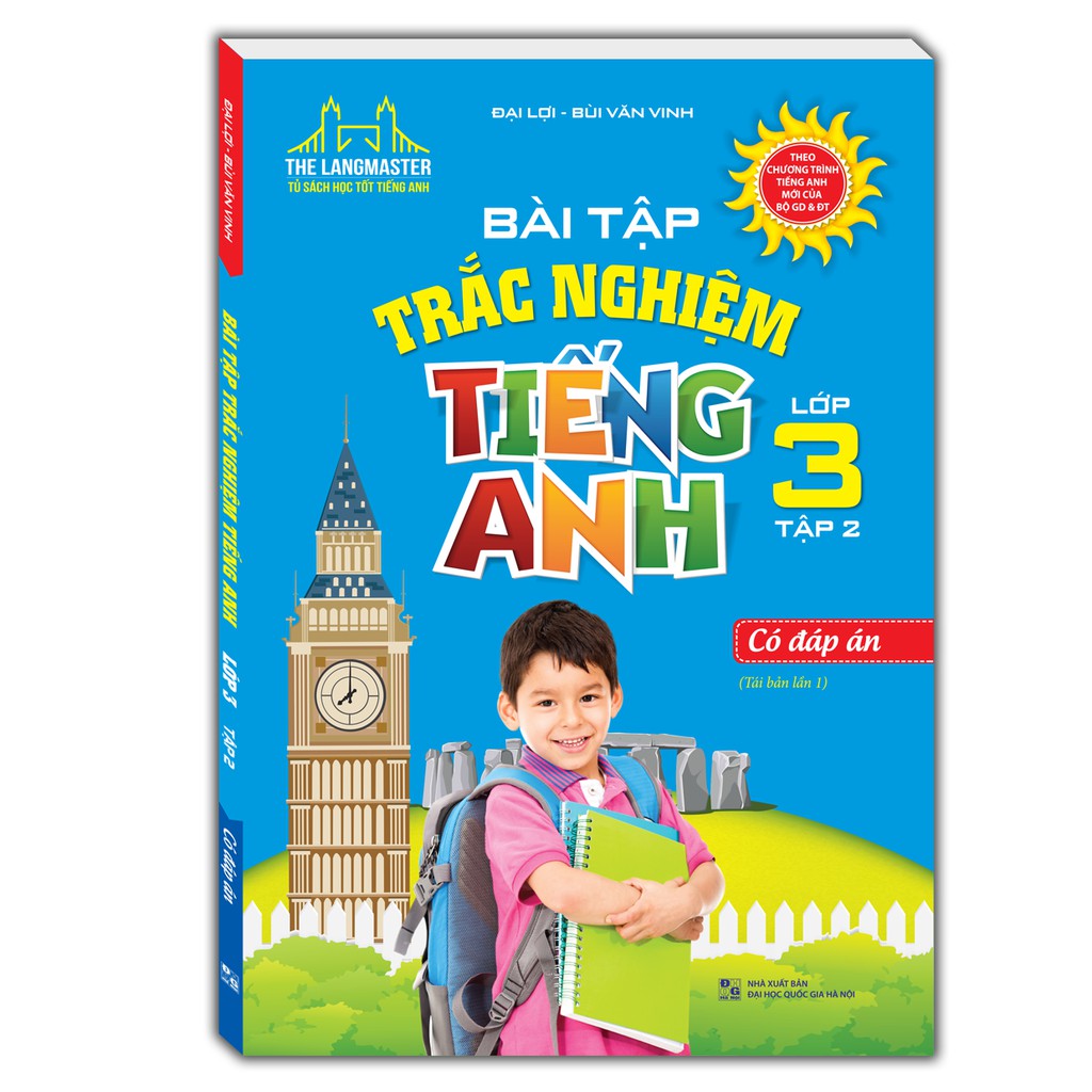 Sách - Bài tập trắc nghiệm tiếng Anh lớp 3 tập 2 - Có đáp án(tái bản 01)