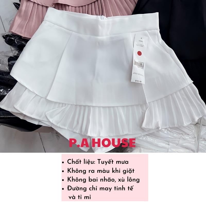 CHÂN VÁY XẾP LY, CHÂN VÁY NGẮN 1 TẦNG TÔN DÁNG KÈM TÚI P.A HOUSE